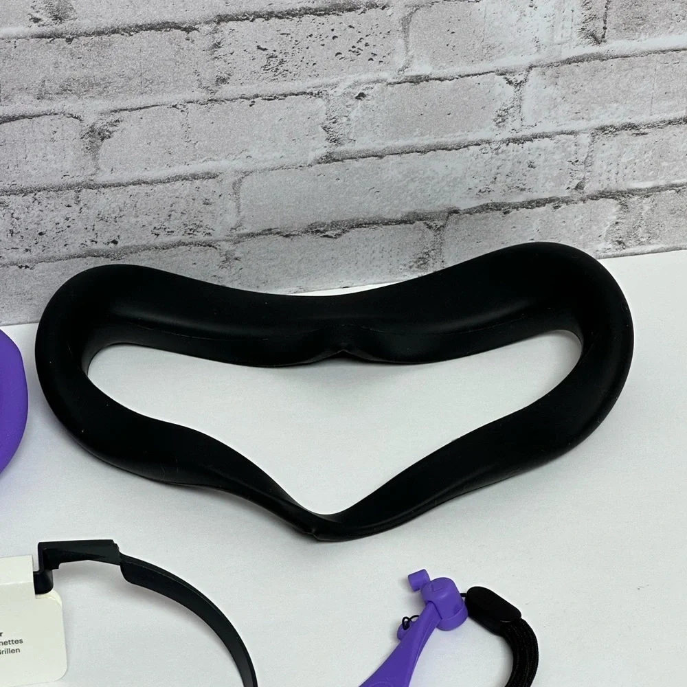 Meta Quest 2 Accessories 2 Batteries Manual Straps Silicone Face Glass Spacer